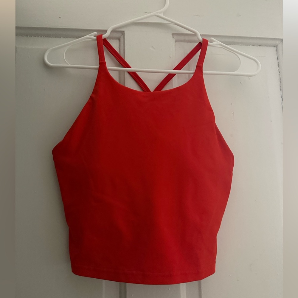Red Women's Strappy Athletic Top